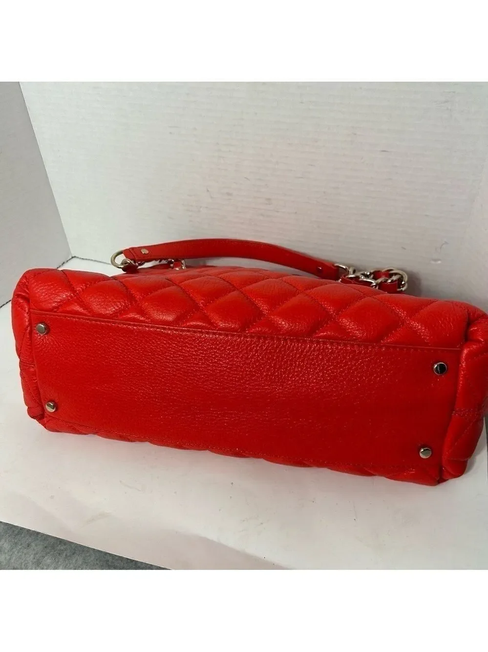Kate Spade Georgina Gold Coast Maraschino Cherry Red Quilted Leather Bag Purse